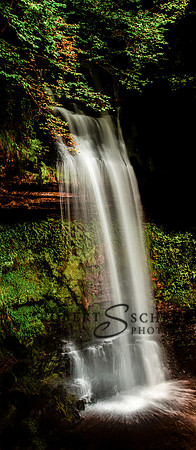 Ireland's Glencar Waterfall is situated in a loverly wooded area near Glencar Lake.